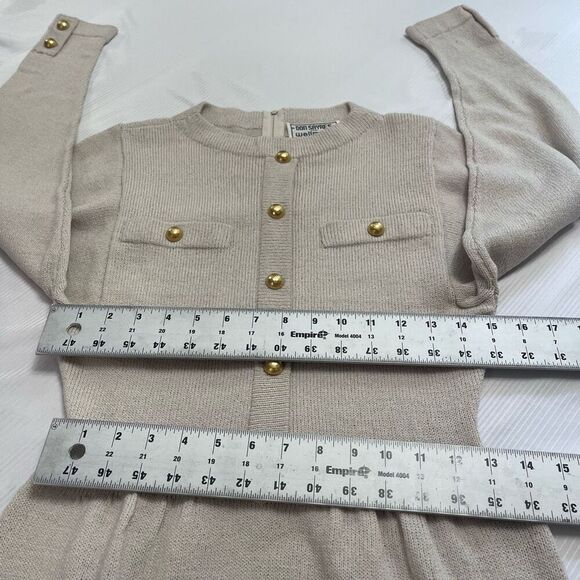 Don Sayres For Welmore VTG Long Sleeve Knit Sweater Dress Size 4P - Picture 4 of 8